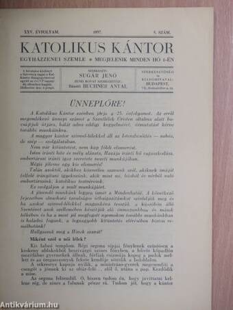 Katolikus Kántor 1937. május