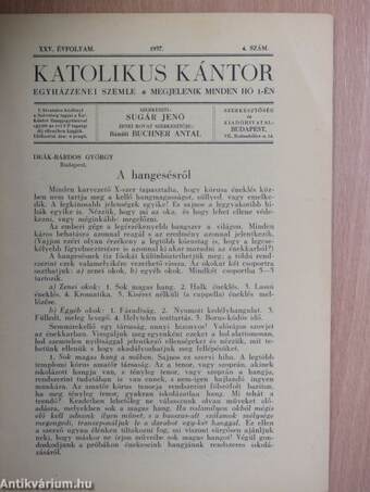 Katolikus Kántor 1937. április