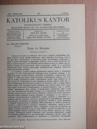 Katolikus Kántor 1937. március