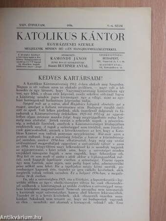 Katolikus Kántor 1936. május-június