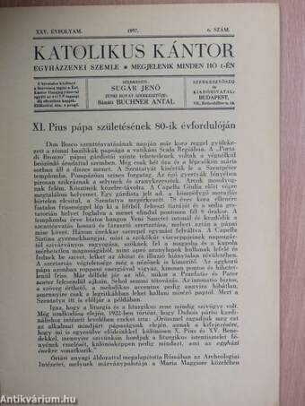 Katolikus Kántor 1937. június