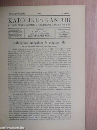 Katolikus kántor 1939. január