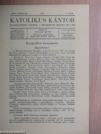 Katolikus kántor 1939. február