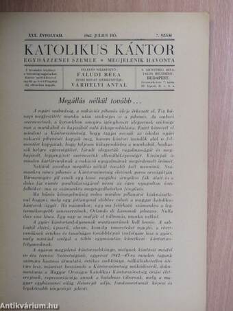 Katolikus kántor 1942. július