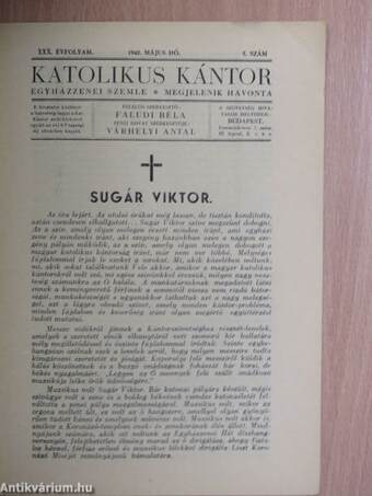 Katolikus kántor 1942. május