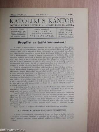 Katolikus kántor 1943. május 