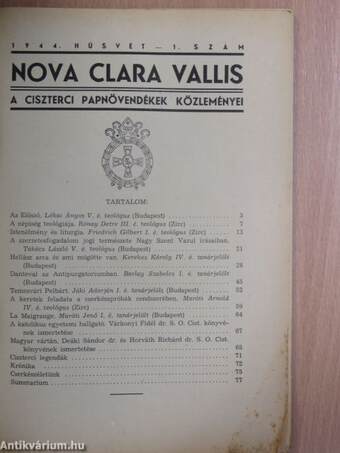 Nova Clara Vallis 1944. húsvét