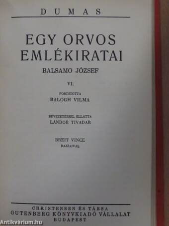 Egy orvos emlékiratai I-XII.