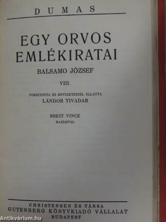 Egy orvos emlékiratai I-XII.