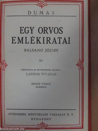 Egy orvos emlékiratai I-XII.