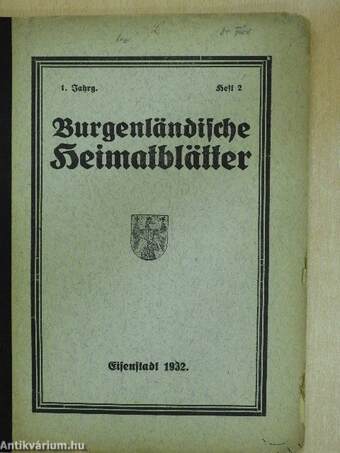 Burgenländische Heimatblätter Juni 1932. (gótbetűs)