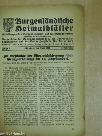 Burgenländische Heimatblätter Juni 1932. (gótbetűs)