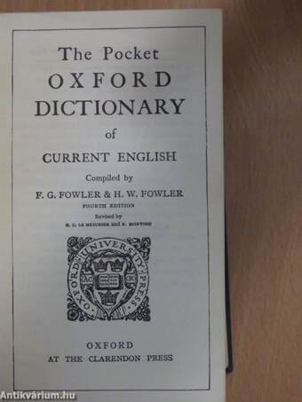 The Pocket Oxford Dictionary of Current English