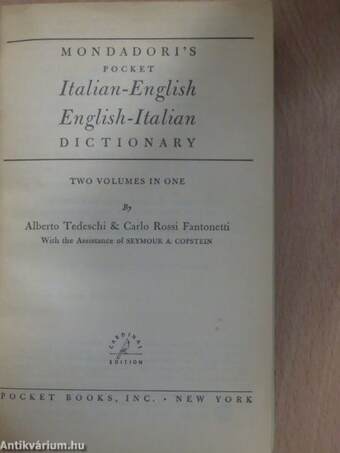 Mondadori's Pocket Italian-English/English-Italian Dictionary