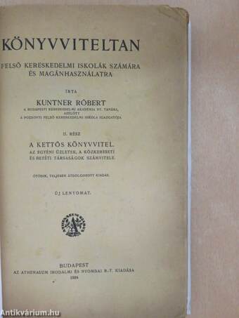 Könyvviteltan II./Mintagyűjtemény