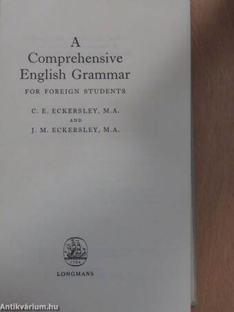 A Comprehensive English Grammar for foreign students