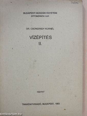 Vízépítés II.