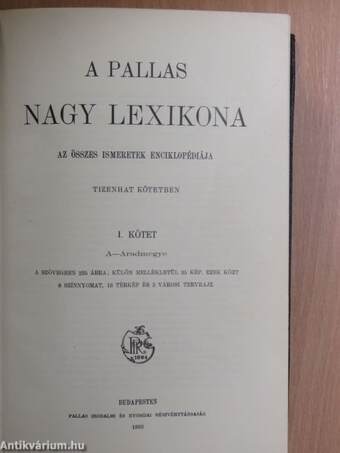 A Pallas Nagy Lexikona I-XVIII.