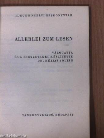 Allerlei zum lesen