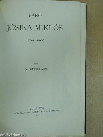 Báró Jósika Miklós