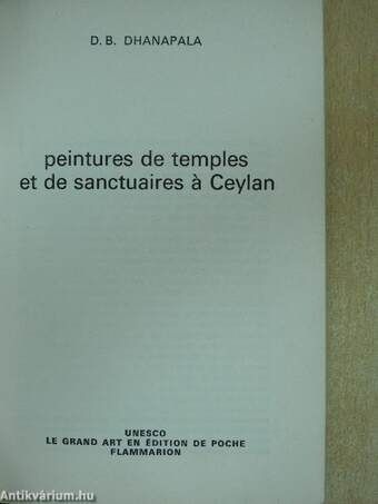 Peintures de temples et de sanctuaires á Ceylan