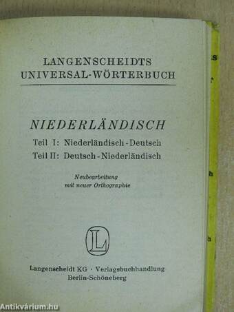 Langenscheidts Universal-Wörterbuch Niederländisch