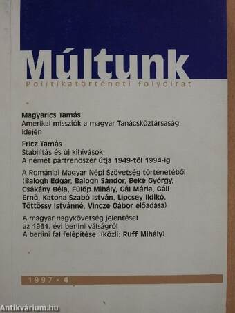 Múltunk 1997/4.