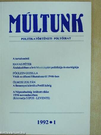 Múltunk 1992/1-4.