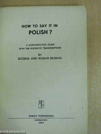 How to say it in Polish?