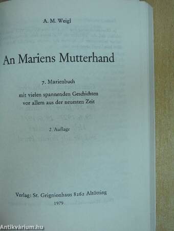 An Mariens Mutterhand