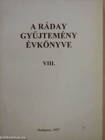 A Ráday gyűjtemény évkönyve VIII.