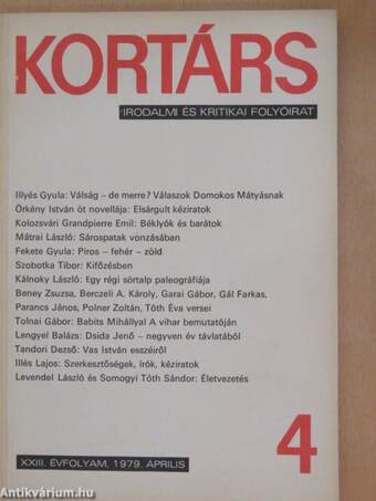 Kortárs 1979. április