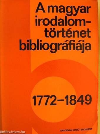 A magyar irodalomtörténet bibliográfiája 2.