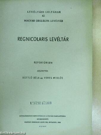 Regnicolaris Levéltár