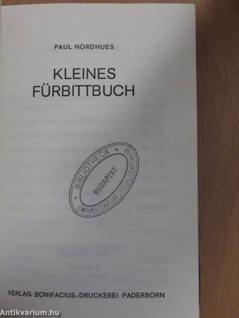 Kleines Fürbittbuch