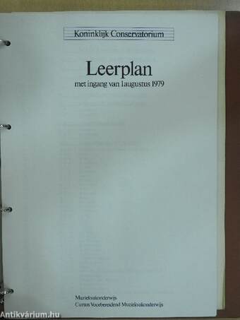 Leerplan met ingang van laugustus 1979