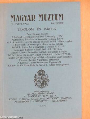 Magyar Múzeum 1993/1-4.