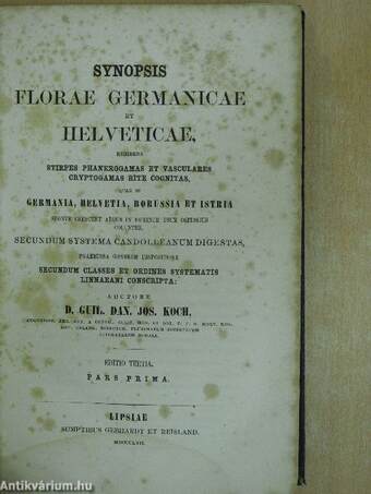 Synopsis florae Germanicae et Helveticae I-II.