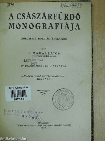 A császárfürdő monografiája