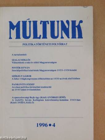 Múltunk 1996/4.