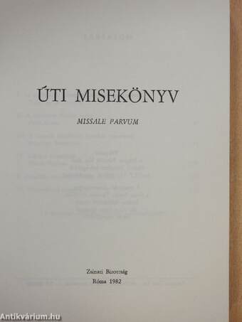 Úti misekönyv