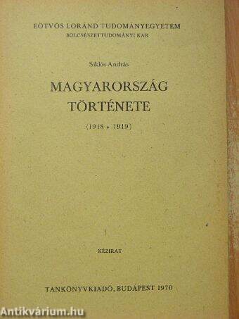 Magyarország története 1918-1919