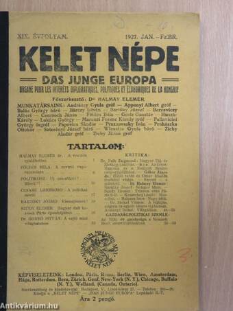 Kelet Népe 1927. jan.-febr.