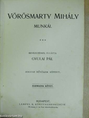 Vörösmarty Mihály munkái III.