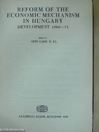 Reform of the economic mechanism in Hungary development