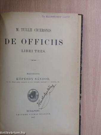 M. Tullii Ciceronis de officiis (libri tres)