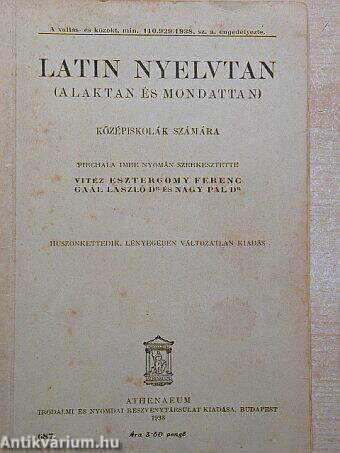 Latin nyelvtan 