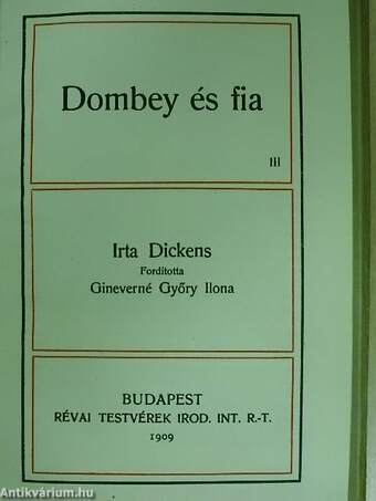 Dombey és Fia I-III.