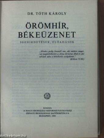 Örömhír, békeüzenet