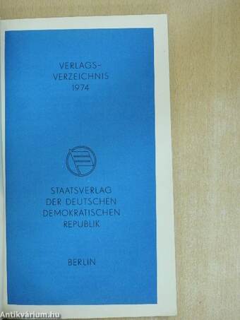 Verlags-verzeichnis 1974